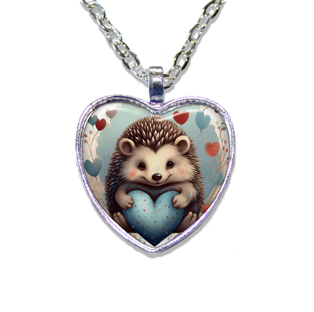 Valentine's Hedgehog Blue Heart