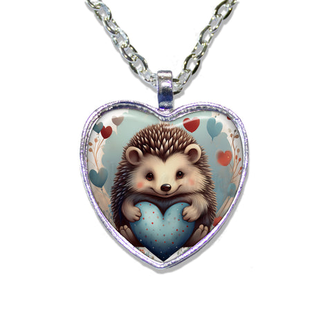 Valentine's Hedgehog Blue Heart