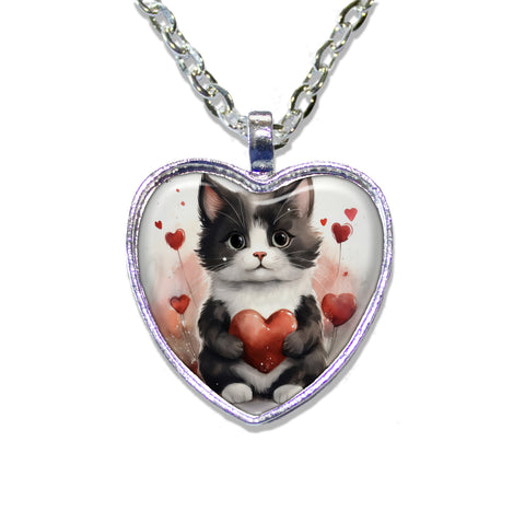 Sweet Valentine's Tuxedo Kitten