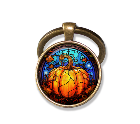 Faux Stained Glass Pumpkin