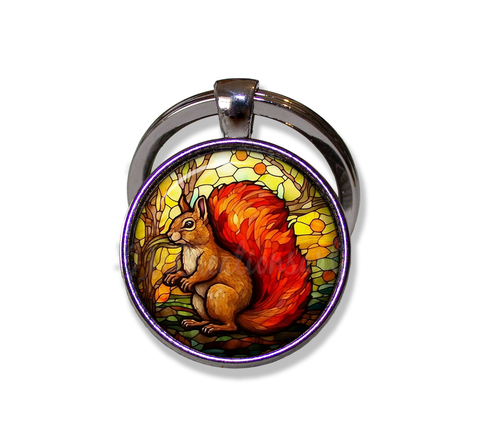 Faux Stained Glass Squirrel