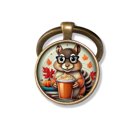 Autumn Chipmunk with Pumpkin Latte