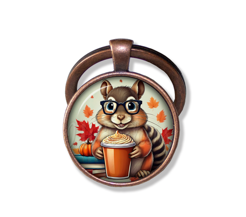 Autumn Chipmunk with Pumpkin Latte
