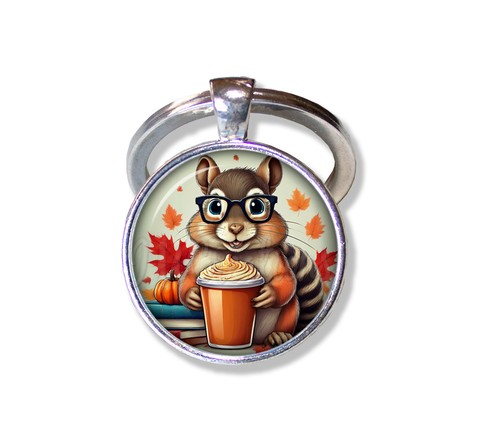 Autumn Chipmunk with Pumpkin Latte