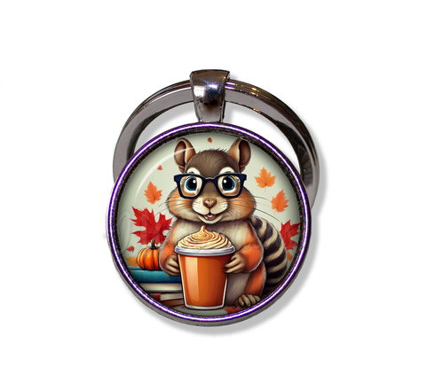 Autumn Chipmunk with Pumpkin Latte