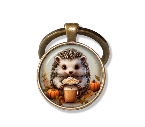 Autumn Hedgehog with Pumpkin Latte