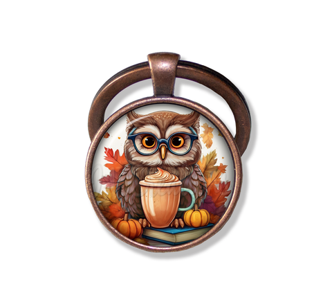 Autumn Owl with Pumpkin Latte