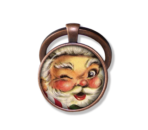 Vintage Christmas Santa Winking