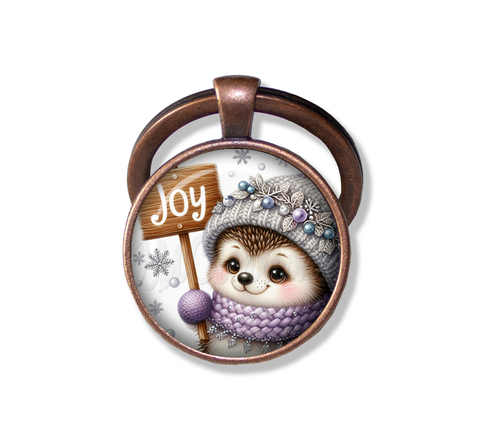 Christmas Winter Hedgehog Joy Sign
