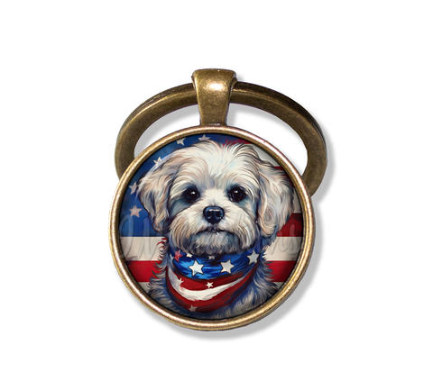 Patriotic Maltese Puppy Dog