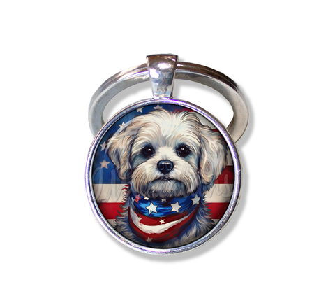 Patriotic Maltese Puppy Dog