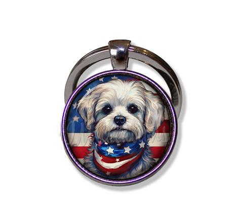 Patriotic Maltese Puppy Dog