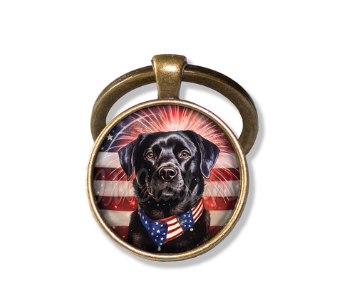 Patriotic Black Lab Dog