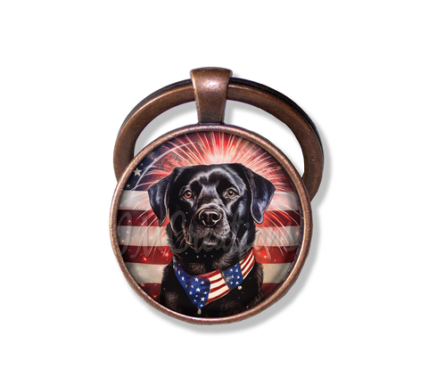 Patriotic Black Lab Dog