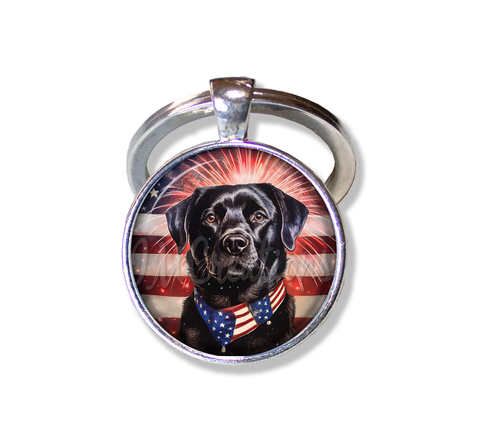 Patriotic Black Lab Dog
