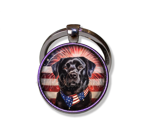 Patriotic Black Lab Dog