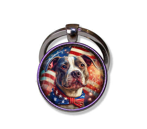 Patriotic Pit Bull Terrier Dog