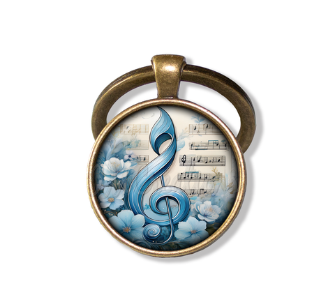 Baby Blue G Clef Music Note