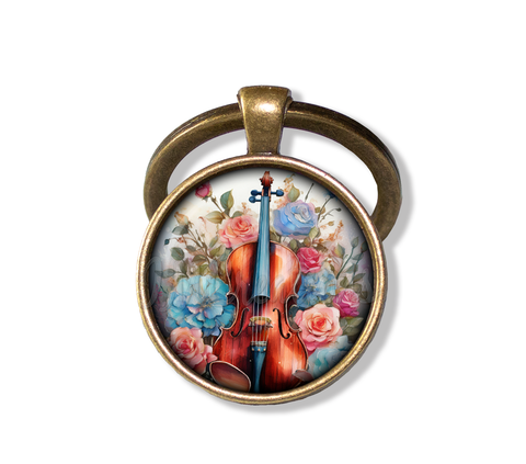 Colorful Shabby Chic Cello
