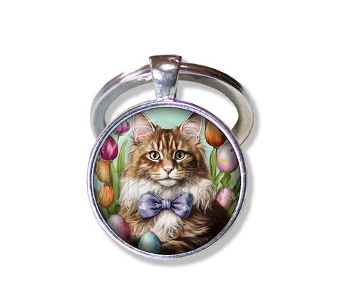 Easter Cute Maine Coon Cat