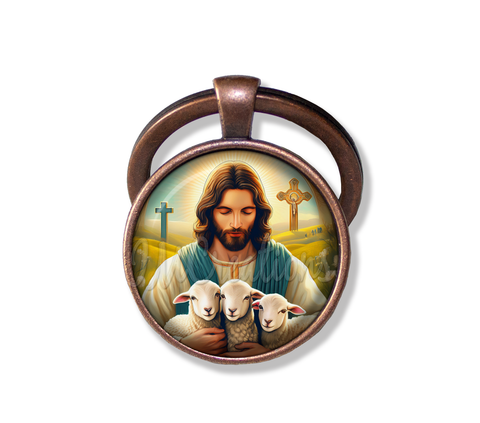 Pascha Easter Jesus with Lambs