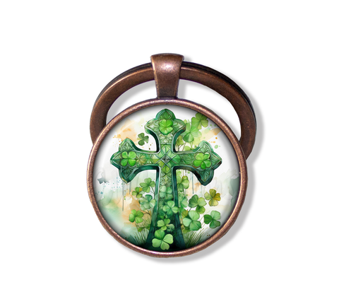 Watercolor Style St. Patrick's Day Cross