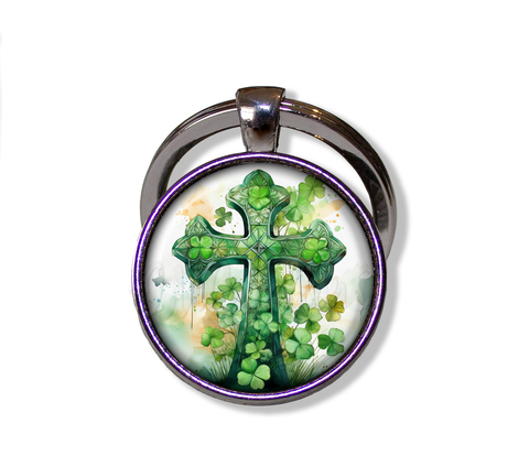 Watercolor Style St. Patrick's Day Cross