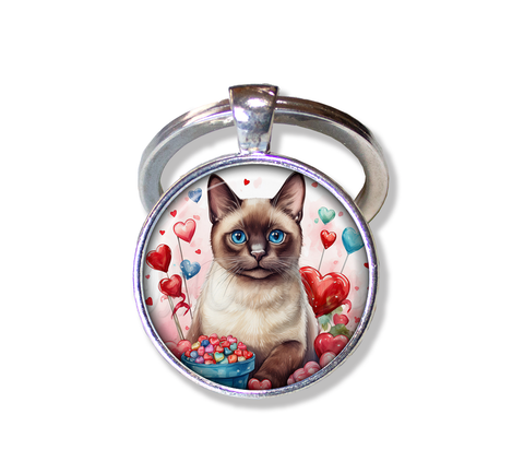 Cute Valentine Siamese Cat
