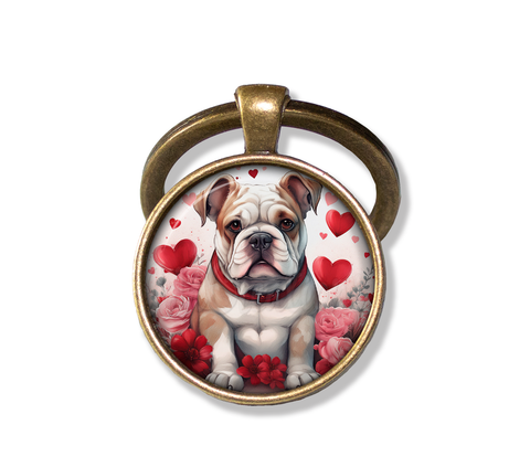 Cute Valentine Bulldog Pup