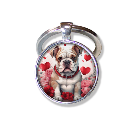 Cute Valentine Bulldog Pup