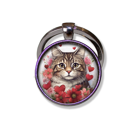 Cute Valentine Tabby Cat