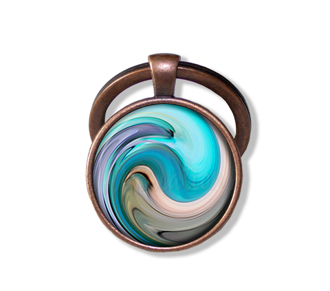 Blue Ocean Beach Swirl Pattern