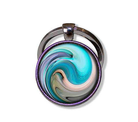 Blue Ocean Beach Swirl Pattern