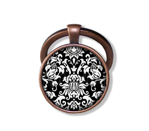 Damask Black White