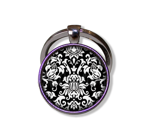 Damask Black White