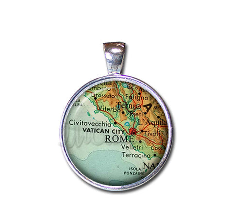 Vintage Rome Italy Map