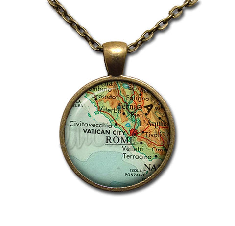 Vintage Rome Italy Map