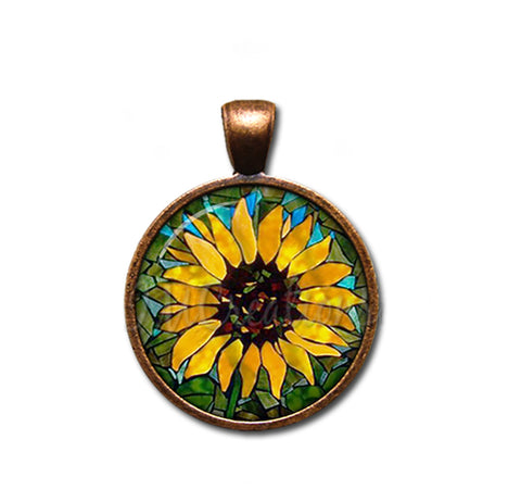 Faux Stained Sunflower