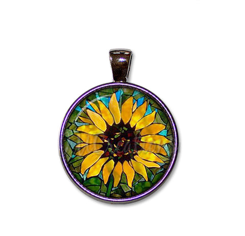 Faux Stained Sunflower