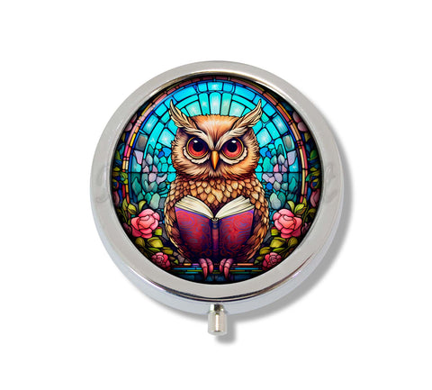 FAUX Stained Glass Reading Owl