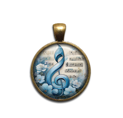 Baby Blue G Clef Music Note