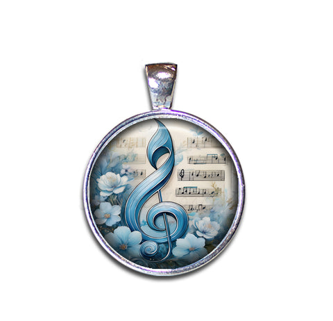 Baby Blue G Clef Music Note