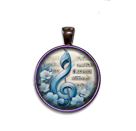 Baby Blue G Clef Music Note