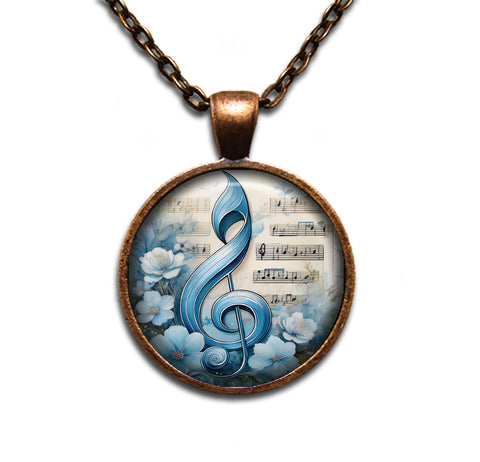 Baby Blue G Clef Music Note