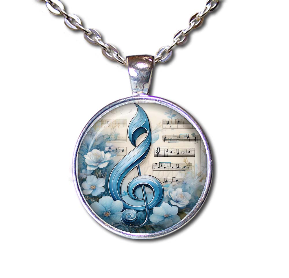 Baby Blue G Clef Music Note