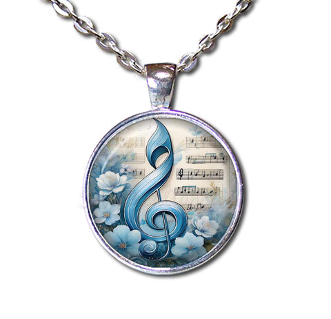 Baby Blue G Clef Music Note