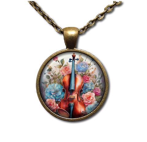 Colorful Shabby Chic Cello
