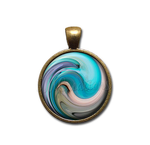 Blue Ocean Beach Swirl Pattern