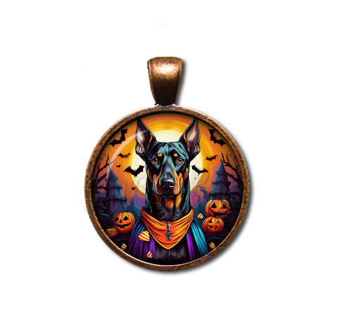 Halloween Doberman in Costume