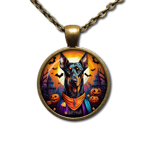 Halloween Doberman in Costume